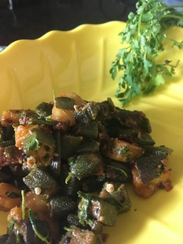 Dhaniyewali Aloo Bhindi - Plattershare - Recipes, food stories and food lovers