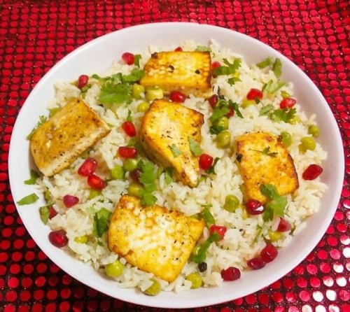 Matar Paneer Pulao - Peas Paneer Pulao - Plattershare - Recipes, food stories and food lovers