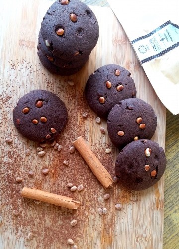 Ragi Cocoa Cookies With Chironji - Plattershare - Recipes, Food Stories And Food Enthusiasts