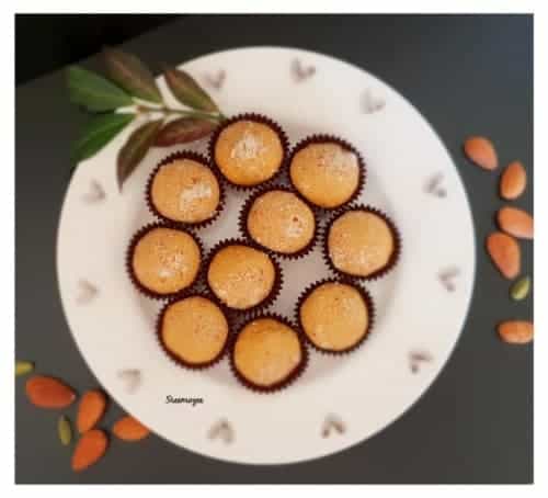 Badami Besan Laddu - Plattershare - Recipes, food stories and food lovers