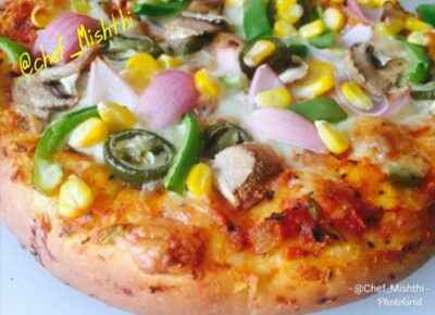Veggies Loaded Pizza - Plattershare - Recipes, food stories and food enthusiasts