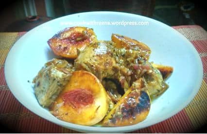 Chicken In Peach Sauce - Plattershare - Recipes, food stories and food lovers