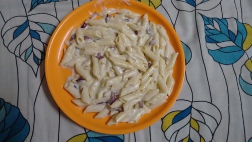 Paneer Creamy Pasta With White Sauce - Plattershare - Recipes, food stories and food lovers