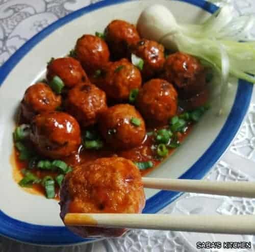 Sichaun Chicken Meatballs - Plattershare - Recipes, food stories and food lovers