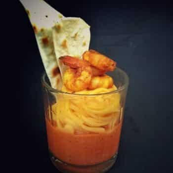 Prawn Shooter With Spaghetti And Tomato Pepper Sauce - Plattershare - Recipes, food stories and food lovers