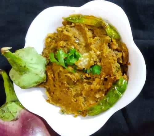 Andhra Style Vankaya Mukkala Pachadi, Brinjal Chutney, Baingan Chutney, Badanekai Chutney, Kathrikai Chutney - Plattershare - Recipes, food stories and food lovers