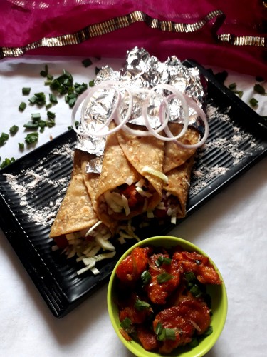 Gobi Manchurian Roll - Plattershare - Recipes, Food Stories And Food Enthusiasts