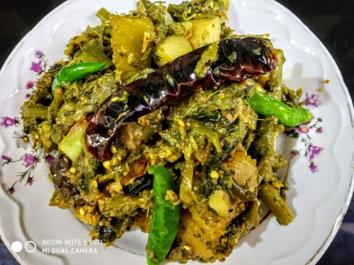 Chachhari With Pumpkin Leaves And Stems - Plattershare - Recipes, Food Stories And Food Enthusiasts