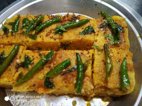 Khatta Meetha Khaman Dhokla - Plattershare - Recipes, Food Stories And Food Enthusiasts