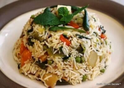 Veg Pulao With Mint - Plattershare - Recipes, food stories and food lovers