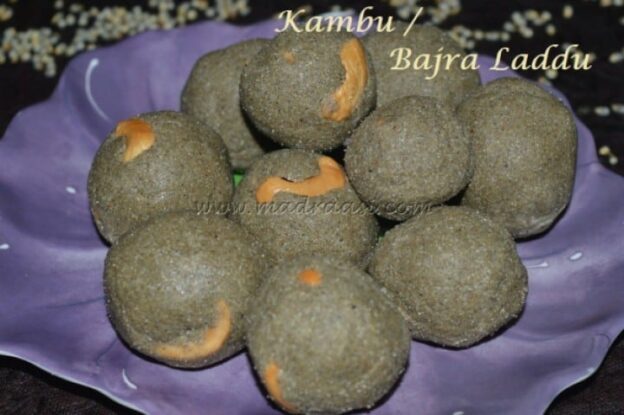 Kambu / Pearl Millet / Bajra Laddu - Plattershare - Recipes, Food Stories And Food Enthusiasts