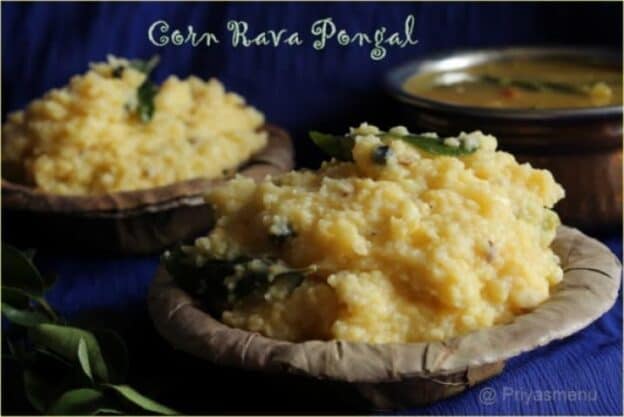 Corn Rava Pongal - Plattershare - Recipes, Food Stories And Food Enthusiasts