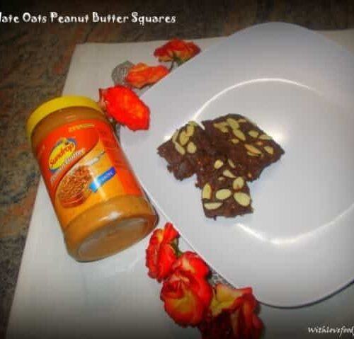 Chocolate Oats Peanut Butter Squares - Plattershare - Recipes, food stories and food enthusiasts