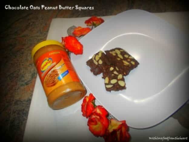 Chocolate Oats Peanut Butter Squares - Plattershare - Recipes, Food Stories And Food Enthusiasts