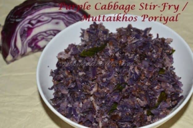 Cabbage Stir-Fry / Muttaikhos Poriyal - Plattershare - Recipes, Food Stories And Food Enthusiasts