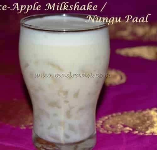 Iceapple Milkshake / Nungu Paal - Plattershare - Recipes, food stories and food enthusiasts