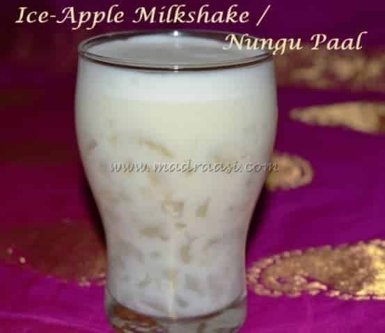 Iceapple Milkshake / Nungu Paal - Plattershare - Recipes, food stories and food lovers