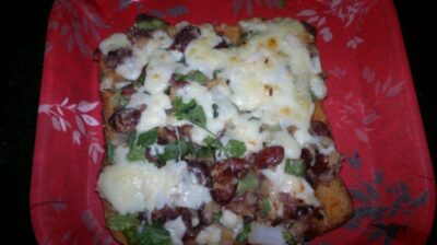 Bread Rajma Pizza Recipe In Pop-Up Toaster - Plattershare - Recipes, food stories and food lovers
