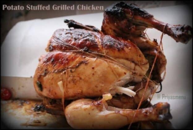 Potato Stuffed Grilled Chicken - Plattershare - Recipes, Food Stories And Food Enthusiasts