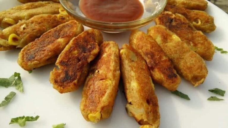 Crispy Corn and Potato Kebabs (Microwave Oven Recipe) - Plattershare - Recipes, food stories and food lovers Crispy Corn and Potato Kebabs (Microwave Oven Recipe) - Plattershare - Recipes, food stories and food lovers