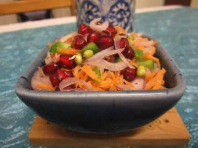 Vibrant Sprout & Pomegranate Salad with Zesty Ginger-Lemon Dressing - Plattershare - Recipes, food stories and food lovers Vibrant Sprout & Pomegranate Salad with Zesty Ginger-Lemon Dressing - Plattershare - Recipes, food stories and food lovers