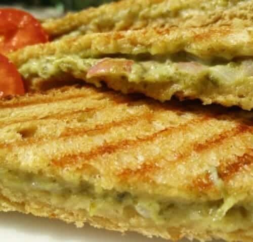 Grilled Green Mayo Sandwich - Plattershare - Recipes, food stories and food enthusiasts