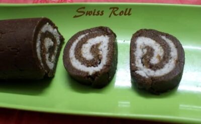 Chocolate Flavoured Swiss Roll - Plattershare - Recipes, food stories and food lovers