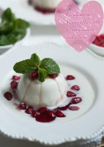 Cardamom Panacotta With Pomegranate Reduction - Plattershare - Recipes, food stories and food lovers