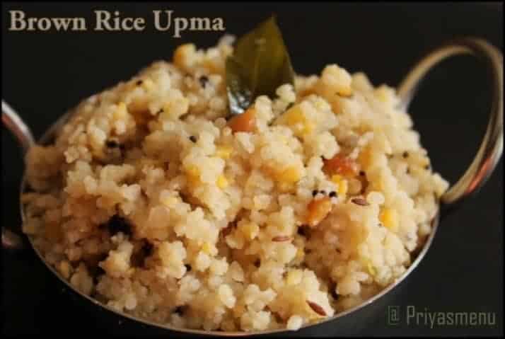 Brown Rice Upma - Plattershare - Recipes, food stories and food lovers