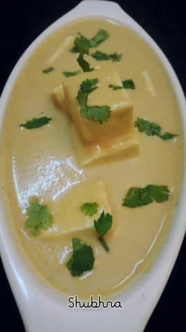 Shahi Paneer In White Gravy Recipe - Plattershare - Recipes, food stories and food lovers