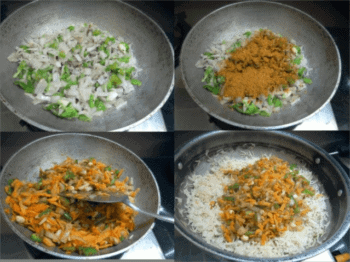 Carrot Peanut Pulao - Plattershare - Recipes, food stories and food lovers
