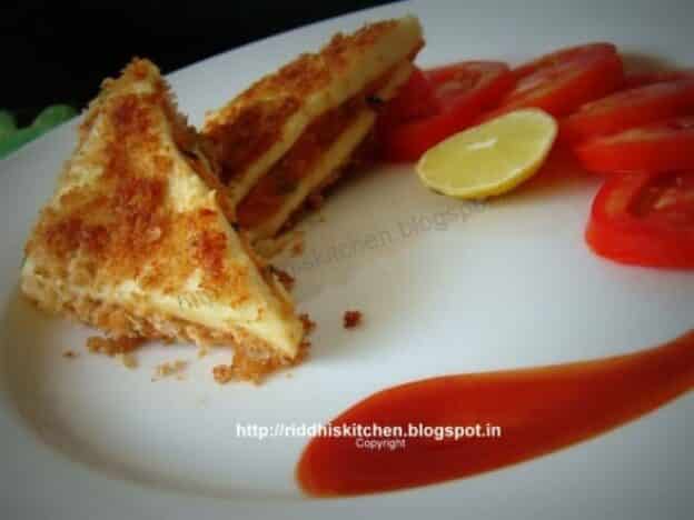 Paneer Sandwich Kabab - Plattershare - Recipes, Food Stories And Food Enthusiasts