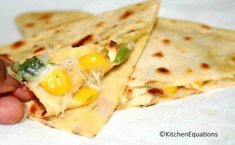 Corn And Cheese Quesadilla - Plattershare - Recipes, food stories and food lovers