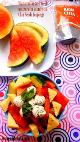 Watermelon And Fresh Mozzarella Salad - Plattershare - Recipes, food stories and food lovers
