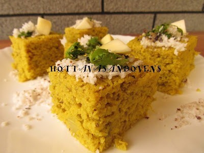 Mango Maize Dhokla - Plattershare - Recipes, food stories and food enthusiasts