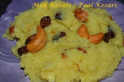 Milk Kesari / Paal Kesari - Plattershare - Recipes, food stories and food enthusiasts