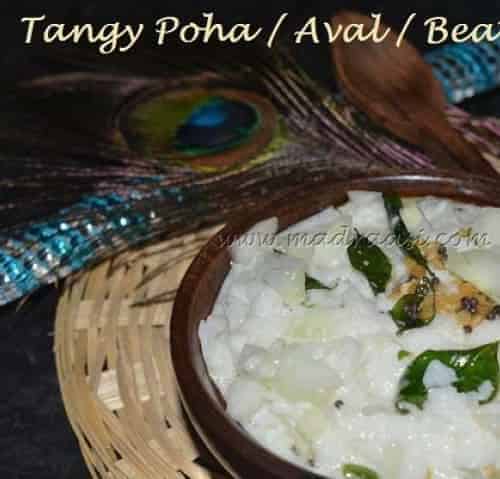 Tangy Poha / Aval / Beaten Rice - Plattershare - Recipes, food stories and food enthusiasts