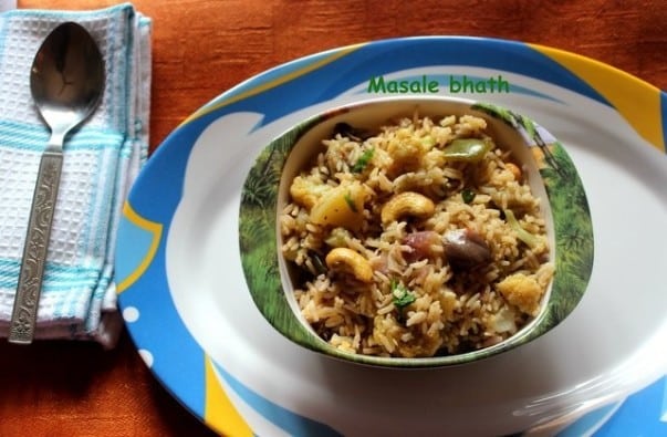 Masale Bhath - Plattershare - Recipes, food stories and food lovers