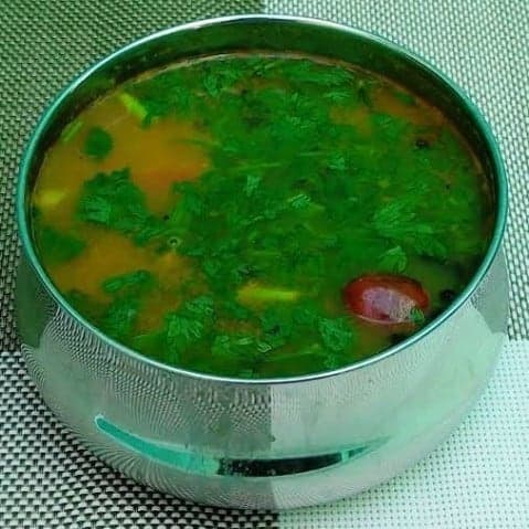 Coriander / Cilantro Rasam (Kothamalli Rasam) - Plattershare - Recipes, food stories and food lovers