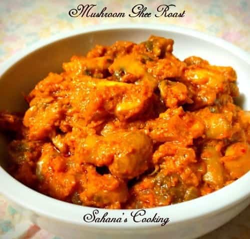 Mushroom Ghee Roast - Plattershare - Recipes, Food Stories And Food Enthusiasts