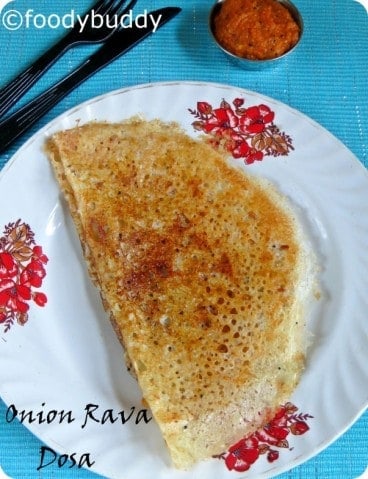 Hotel Style Onion Rava Dosa Recipe - Plattershare - Recipes, Food Stories And Food Enthusiasts