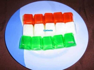 Tri Colour Indian Flag Fruit And Nuts Agar Agar - Plattershare - Recipes, food stories and food lovers