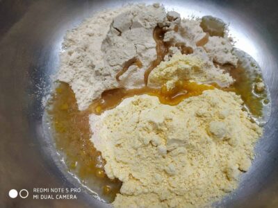 Steamed Baati Chokha: A Flavorful and Healthy Twist on a Classic Bihari Dish - Plattershare - Recipes, food stories and food lovers Flour, eggs, and ingredients mixed for a delicious homemade baking recipe.