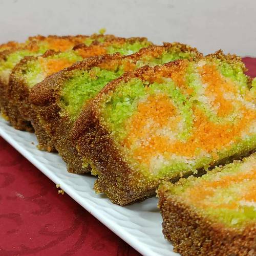 Tricolour Marble Cake - Plattershare - Recipes, Food Stories And Food Enthusiasts