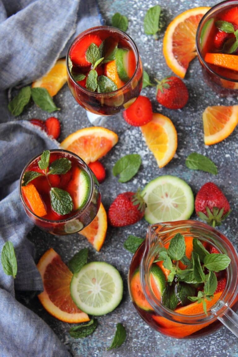 Hibiscus Kinnow Sangria (Alcohol Free) - Plattershare - Recipes, food stories and food lovers