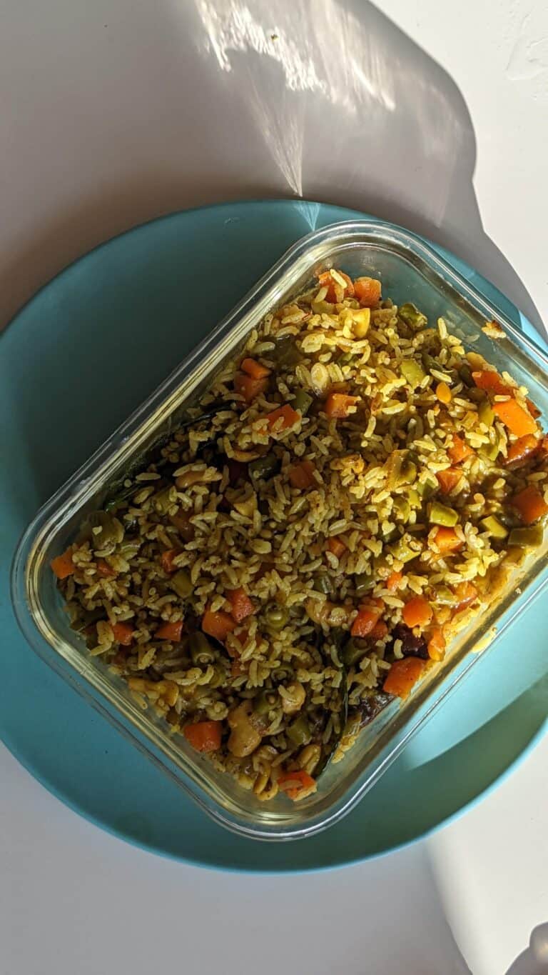 Healthy South Indian Style Vegetable Fried Rice - Plattershare - Recipes, food stories and food lovers