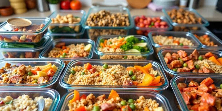 Colorful frozen meals in containers ready for meal prep - Recipes You Can Freeze for Effortless Meal Prep