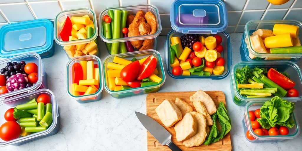 Colorful meal prep containers in a clean kitchen setting - Does Meal Prep Save Time? Unveiling the Truth Behind Efficient Cooking Strategies
