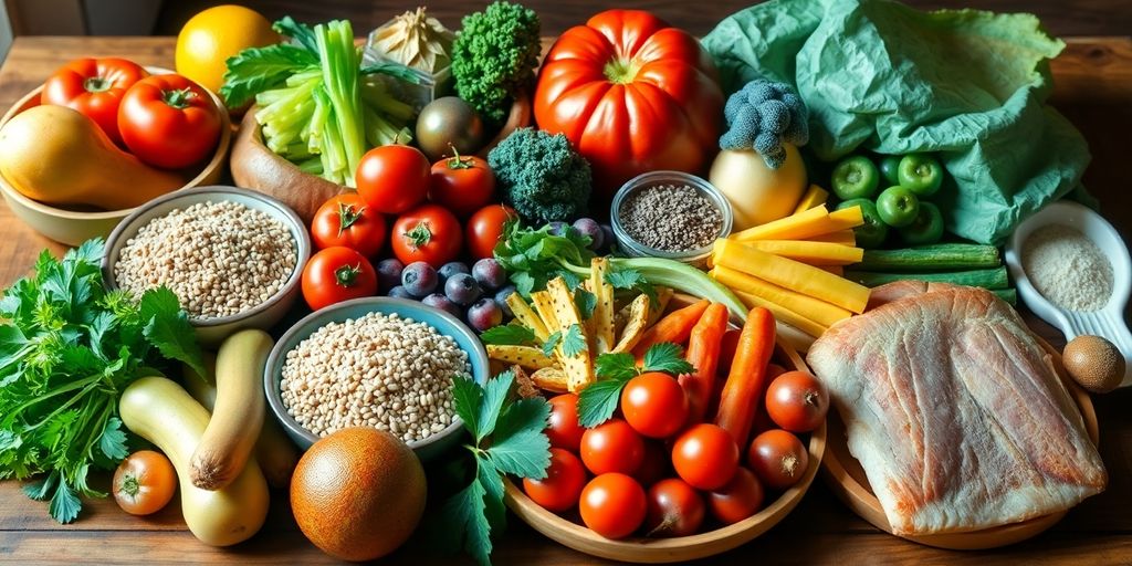 Vibrant healthy food spread on a wooden table - Understanding Dietary Needs or Restrictions: A Comprehensive Guide to Healthier Eating Choices
