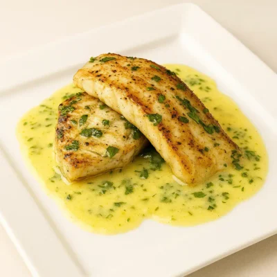 Grilled Fish With Lemon Butter Sauce
